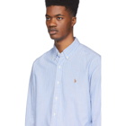 Polo Ralph Lauren Blue and White Striped Oxford Shirt