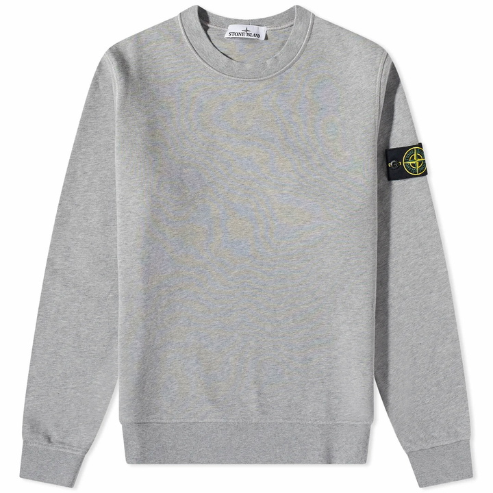 Photo: Stone Island Men's Garment Dyed Crew Sweat in Grey Marl