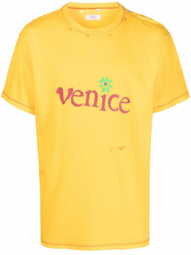 Photo: ERL - Venice Cotton And Linen Blend T-shirt