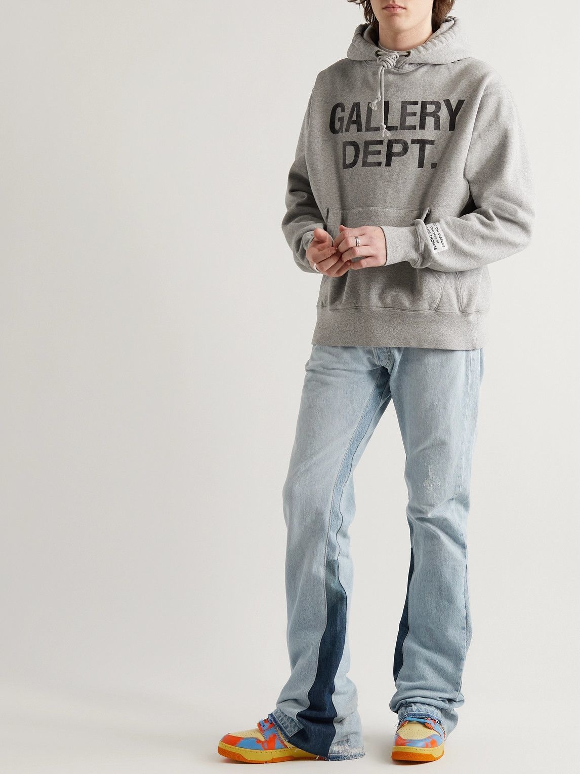 Gallery Dept. - La Flare Distressed Two-Tone Jeans - Blue Gallery