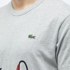 Comme des Garçons SHIRT Men's x Lacoste Oversized Croc T-Shirt in Top Grey