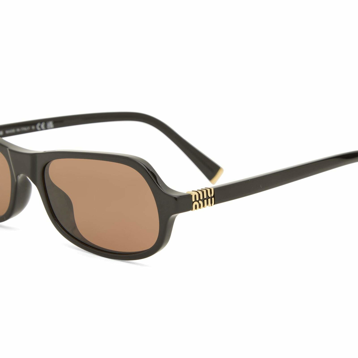 Miu Miu Eyewear B10SU Sunglasses in Black/Brown 