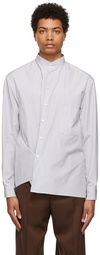 Lemaire White & Black Adjustable Twisted Shirt