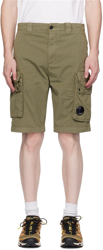 Photo: C.P. Company Khaki Garment-Dyed Shorts