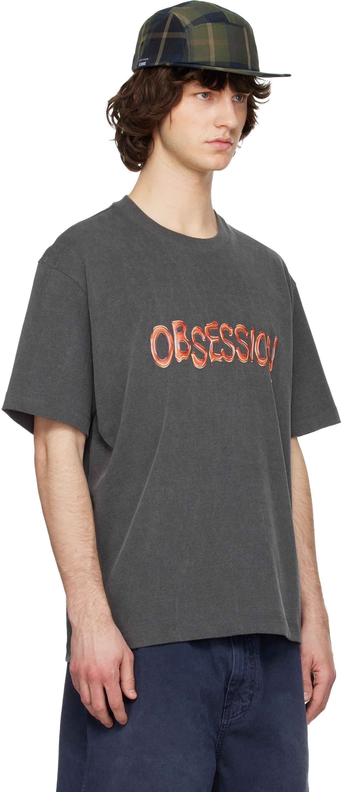 Solid Homme Gray 'Obsession' Short Sleeve T-shirt