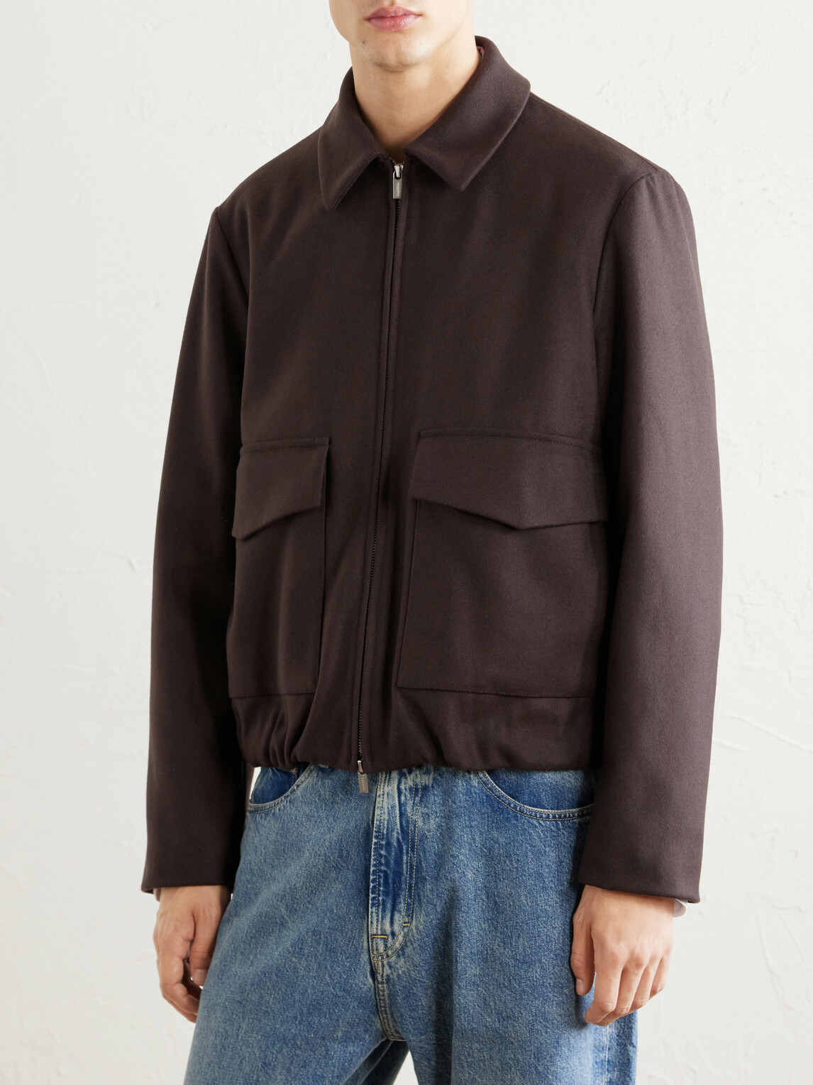 Barena - Wool-Blend Felt Blouson Jacket - Brown