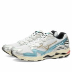 Mizuno WAVE RIDER 10 "SPORT" Sneaker in White/Vintage Khaki/Reef Waters