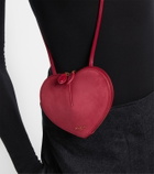 Alaïa Le Cœur suede shoulder bag