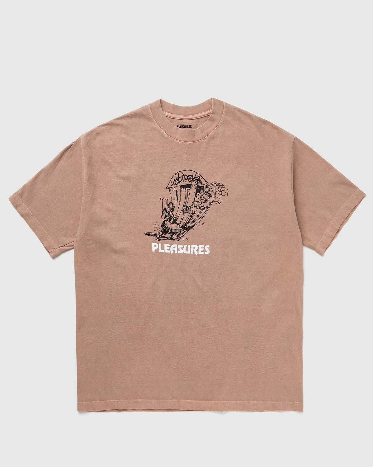 Pleasures 9th STREET TEE Brown Mens Shortsleefe