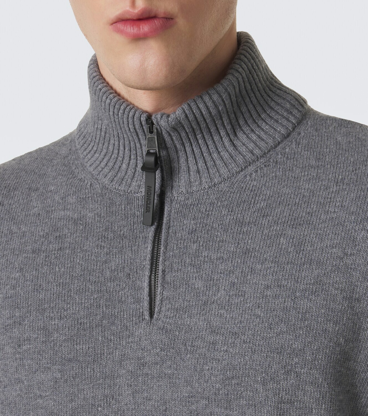 Moncler Wool and cashmere-blend half-zip sweater