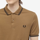 Fred Perry Authentic Men's Slim Fit Twin Tipped Polo Shirt in Shaded Stone