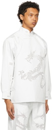 Xander Zhou White Dragon Shirt