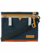 Master-Piece - Link Sakosh Leather-Trimmed Nylon-Twill Messenger Bag