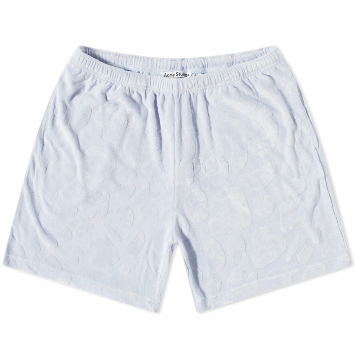 Photo: Acne Studios Men's Rego Terry Logo Short in Pale Blue