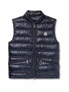 Moncler - Slim-Fit Logo-Appliquéd Quilted Shell Down Gilet - Blue