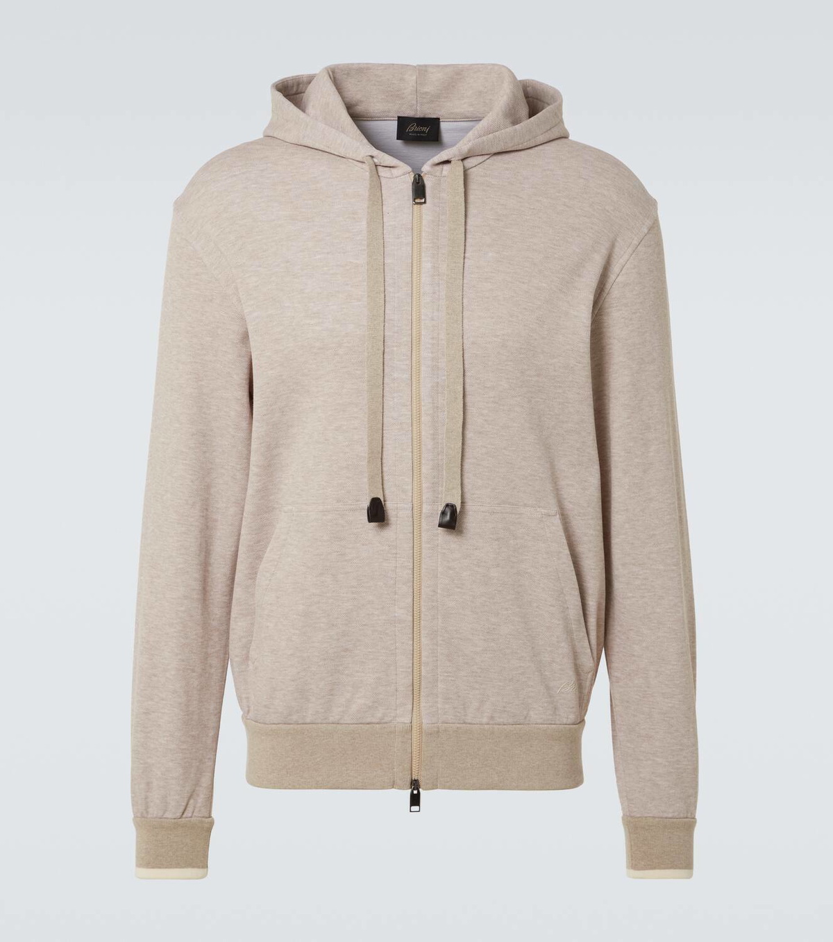 Brioni Cotton-blend jersey hoodie