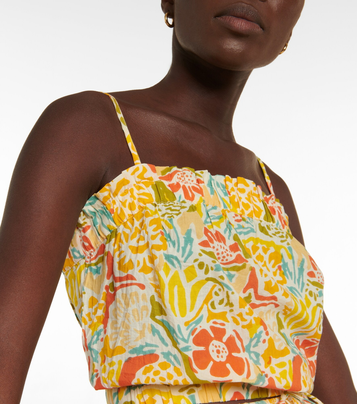 Velvet - Floral cotton top