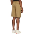 CMMN SWDN Beige Jayson Double Pleat Shorts