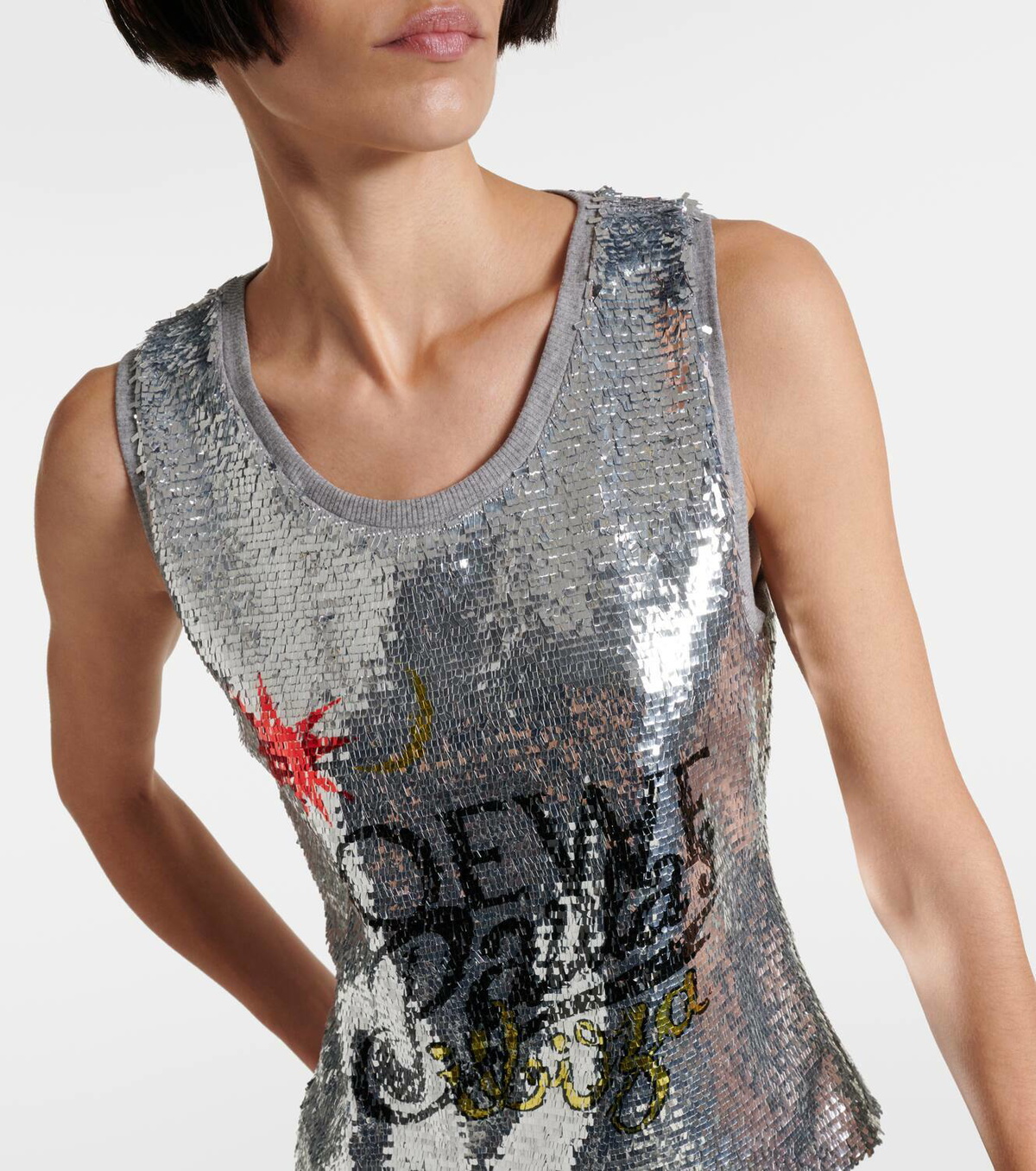 Loewe Paula's Ibiza logo sequined tank top Loewe