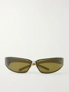 SAINT LAURENT - SL 963 Round-Frame Injected Silver-Tone Metal Sunglasses - Silver