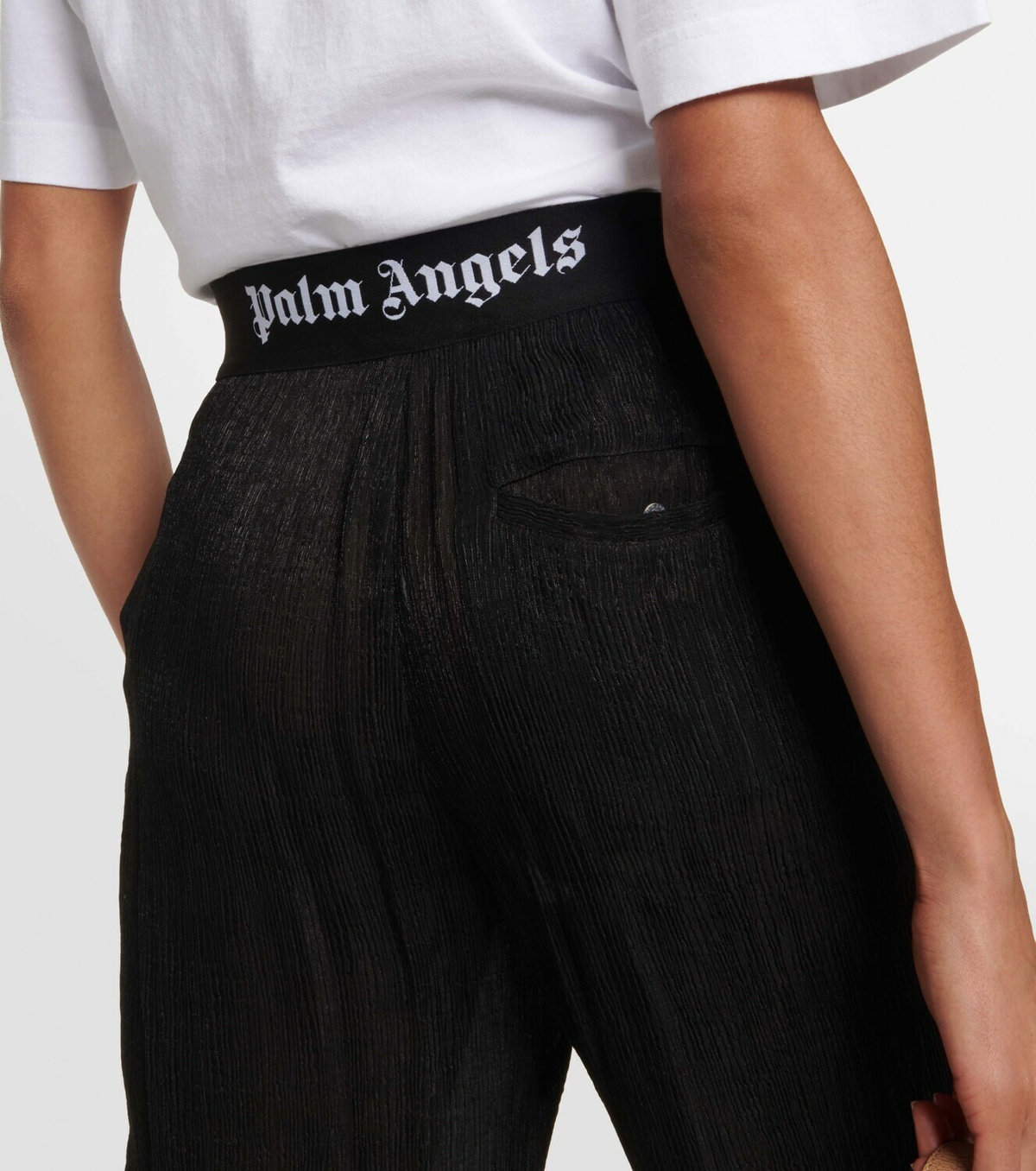 Women's Flared Joggers With Logoed Waistband by Palm Angels