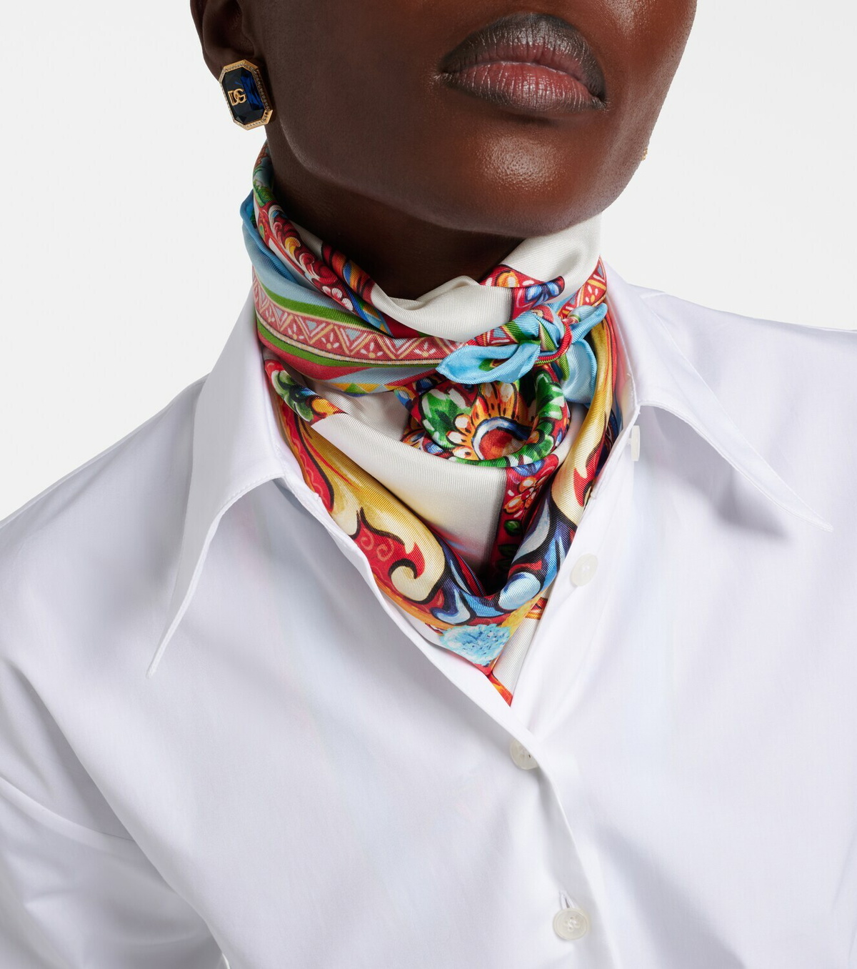 Dolce&Gabbana Carretto silk twill scarf