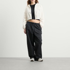 SKIMS Women's Sateen Crop Zip Up Jacket in Egret