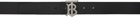 Burberry Reversible Black & Brown Monogram Motif Belt