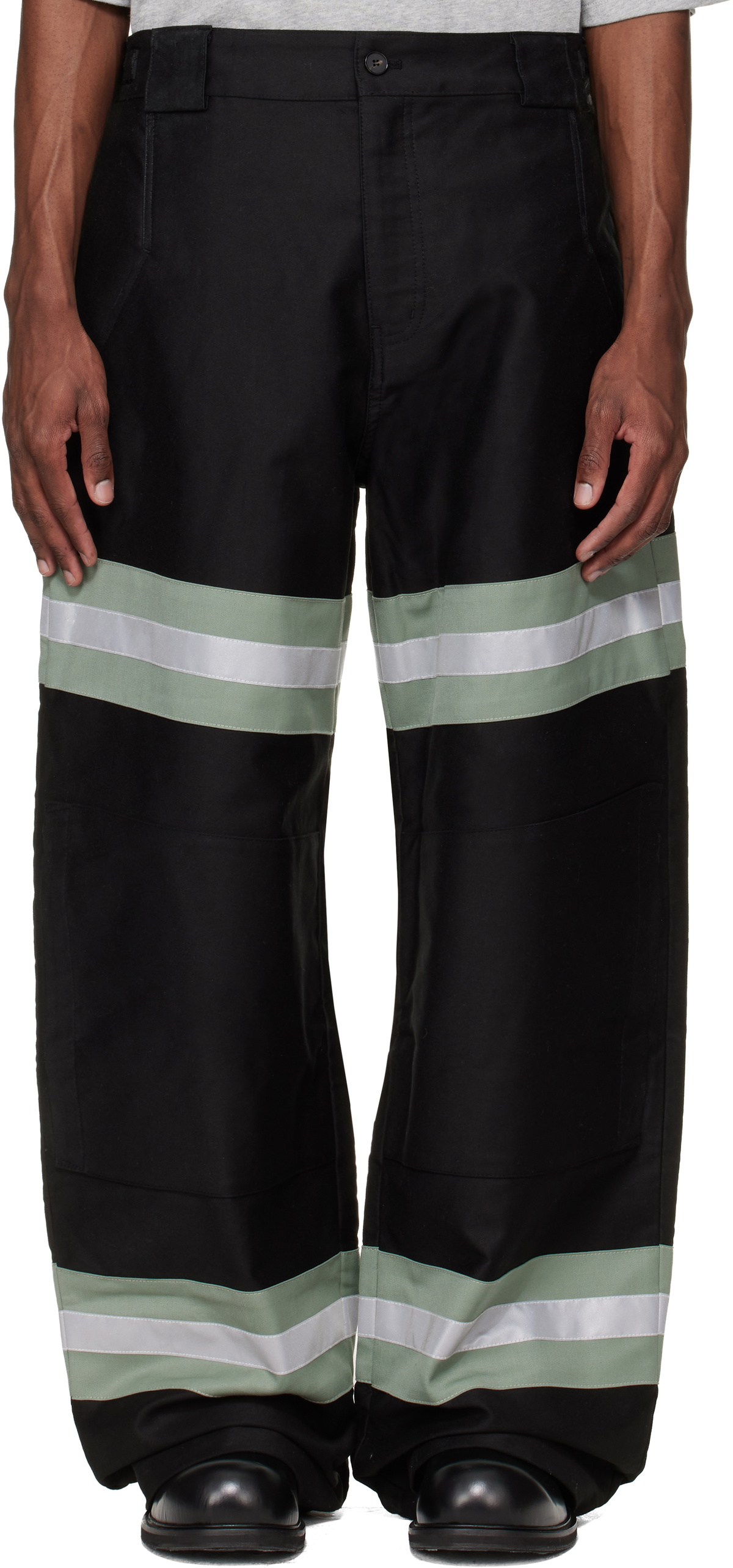 FFFPOSTALSERVICE Black 3-Way Zip Cargo Pants FFFPOSTALSERVICE