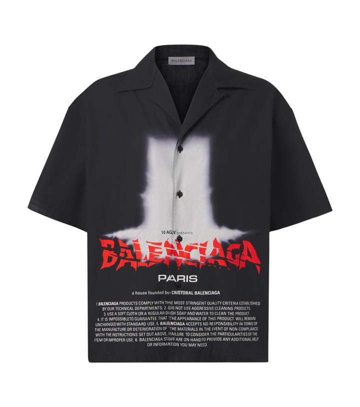 Photo: Balenciaga Printed cotton bowling shirt