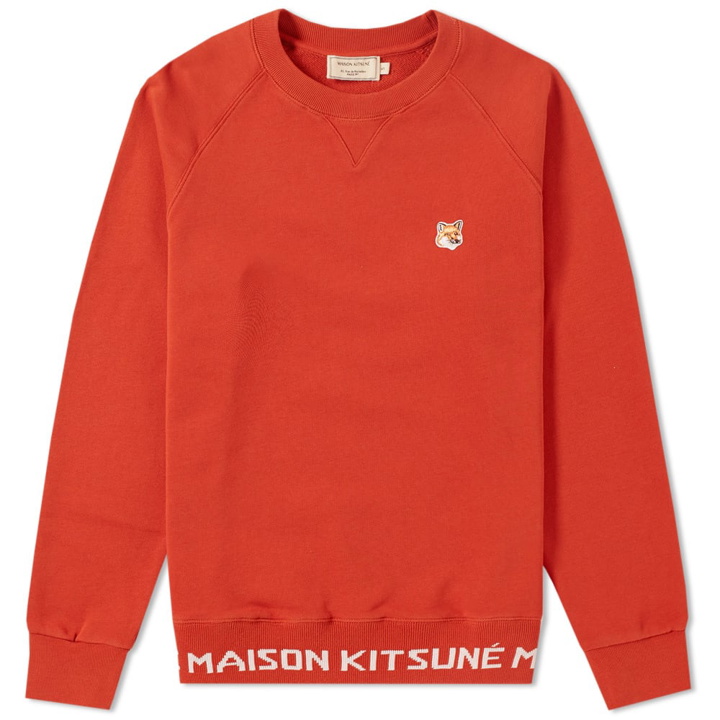 Photo: Maison Kitsuné Fox Head Patch Jacquard Crew Sweat