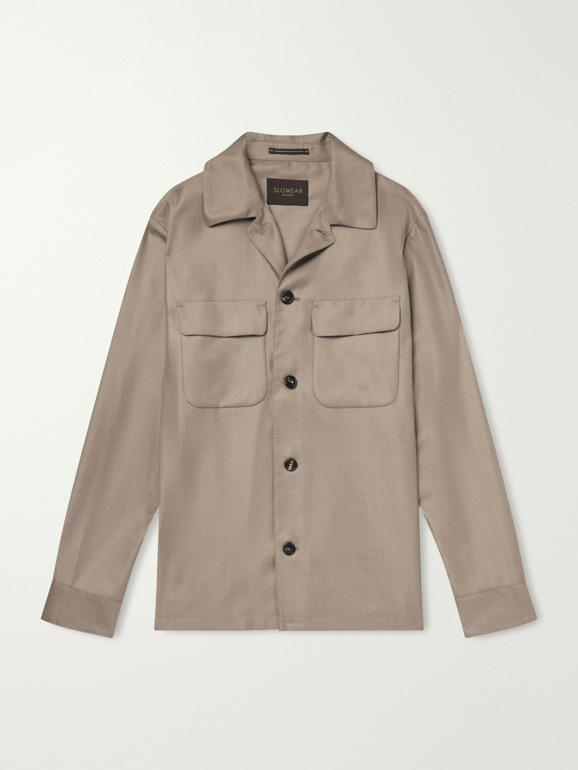 Slowear - Wool and Silk-Blend Overshirt - Neutrals