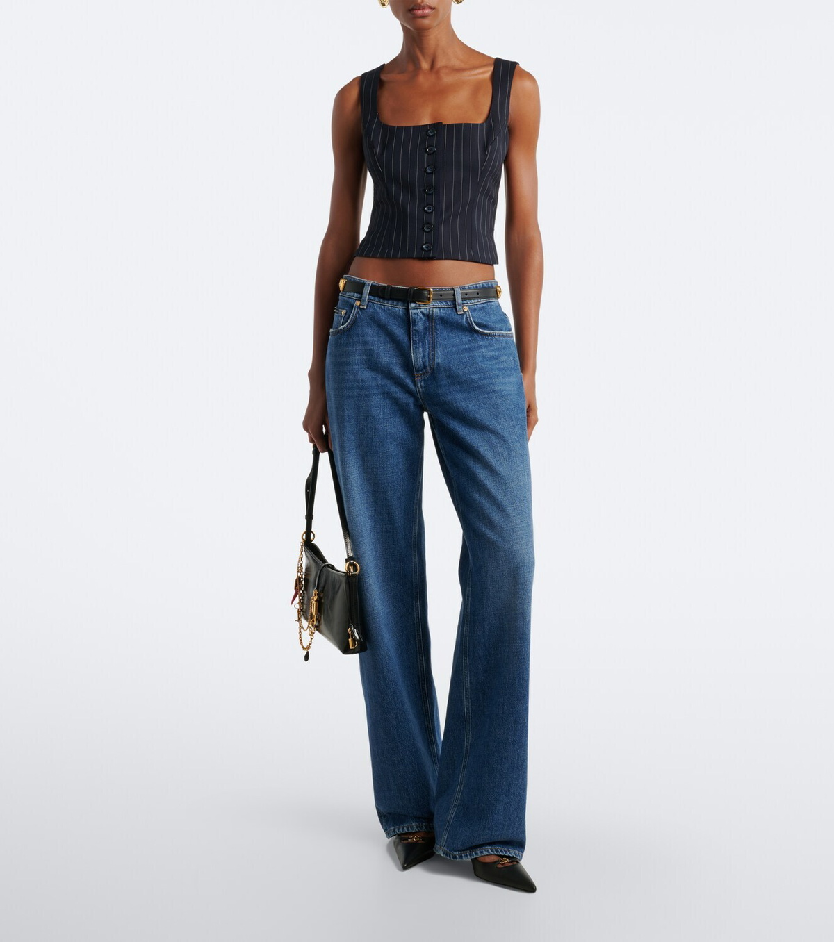 Dolce&Gabbana Pinstriped wool-blend vest