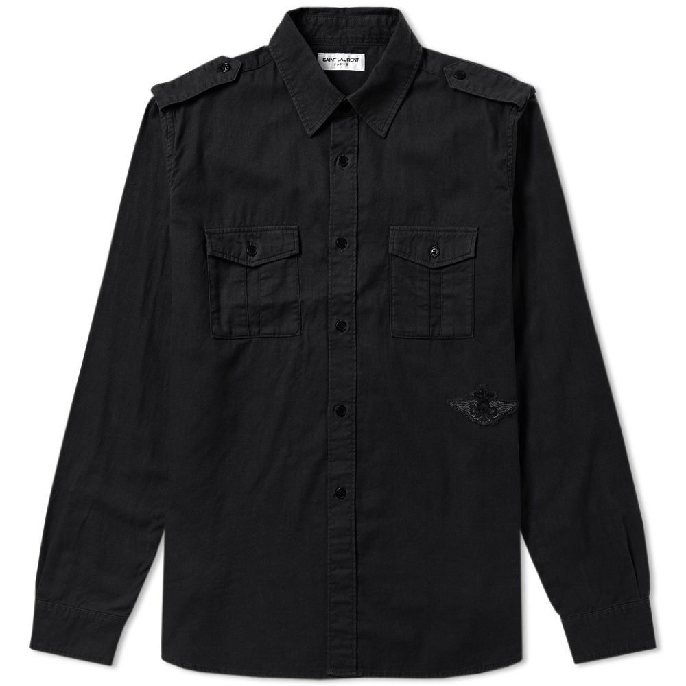 Saint Laurent Military Patch Overshirt Saint Laurent