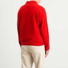 Jacquemus Men's Wool Cashmere Knitted Polo in Red
