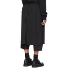 Yohji Yamamoto Black Wool Regular Wrapped Trousers