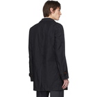 Comme des Garcons Homme Deux Black Twill Garment Dyed Coat