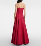 Emilia Wickstead Gracia pleated moiré mikado bustier dress