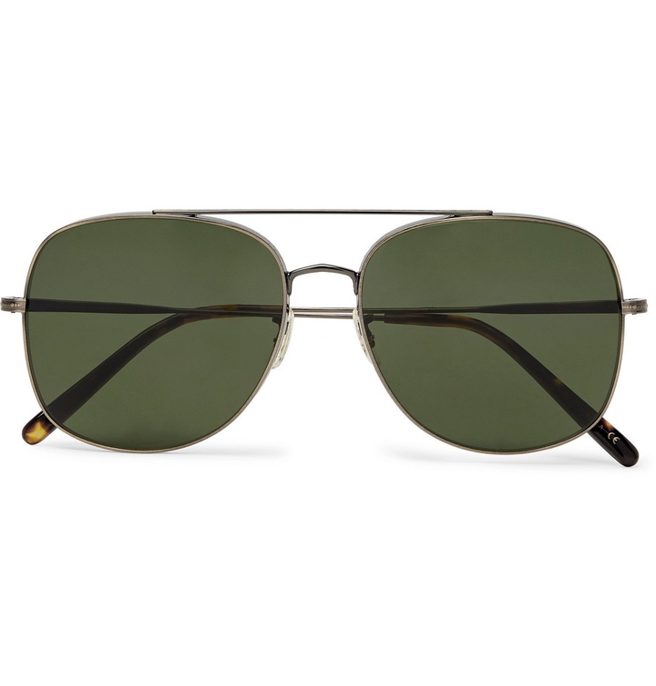 Photo: Oliver Peoples - Taron Aviator-Style Gold-Tone Sunglasses - Gold