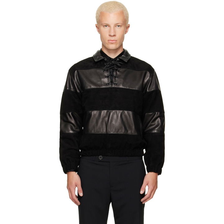Photo: Ernest W. Baker Black Leather & Suede Sailor Jacket