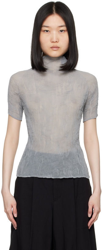 Photo: ISSEY MIYAKE Gray Twist June T-Shirt