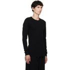 Les Tien Black Thermal Fitted Long Sleeve T-shirt