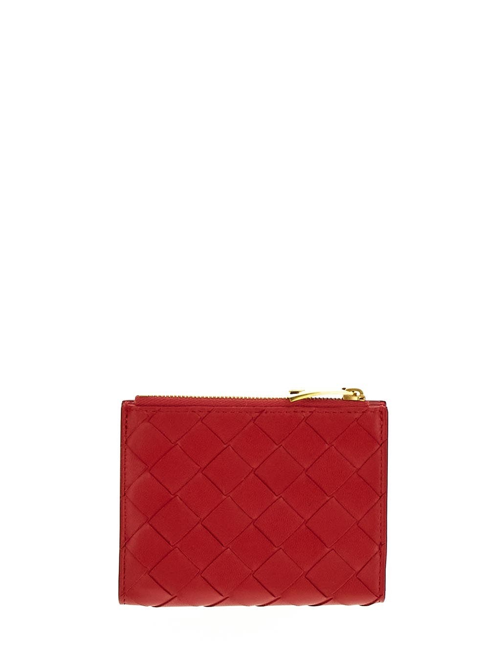 Bottega Veneta Small Intrecciato Bi Fold Zip Wallet