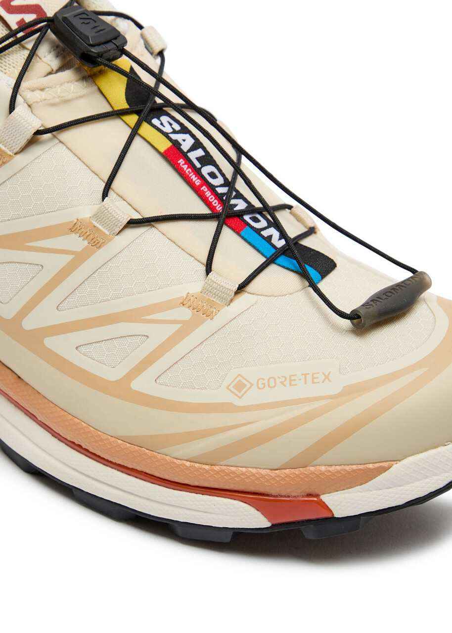 Salomon XT-6 Gtx Panelled Mesh Sneakers Cream