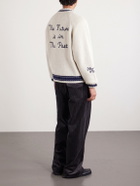 Human Made - Padded Embroidered Wool Zip-Up Cardigan - White