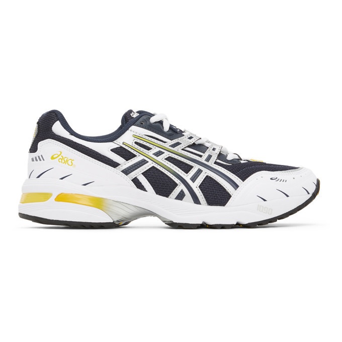 Photo: Asics Navy and Silver GEL-1090 Sneakers