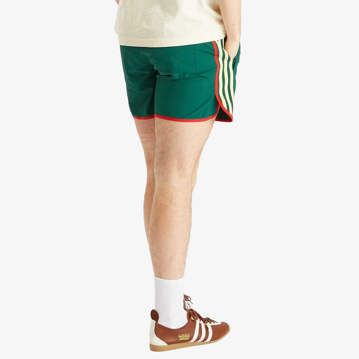Adidas Men's Adicolor Classics Sprinter Shorts in Collegiate Green/Powder Yellow