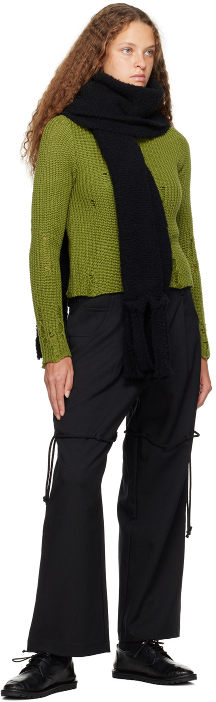 Song for the Mute Black Bouclé Scarf