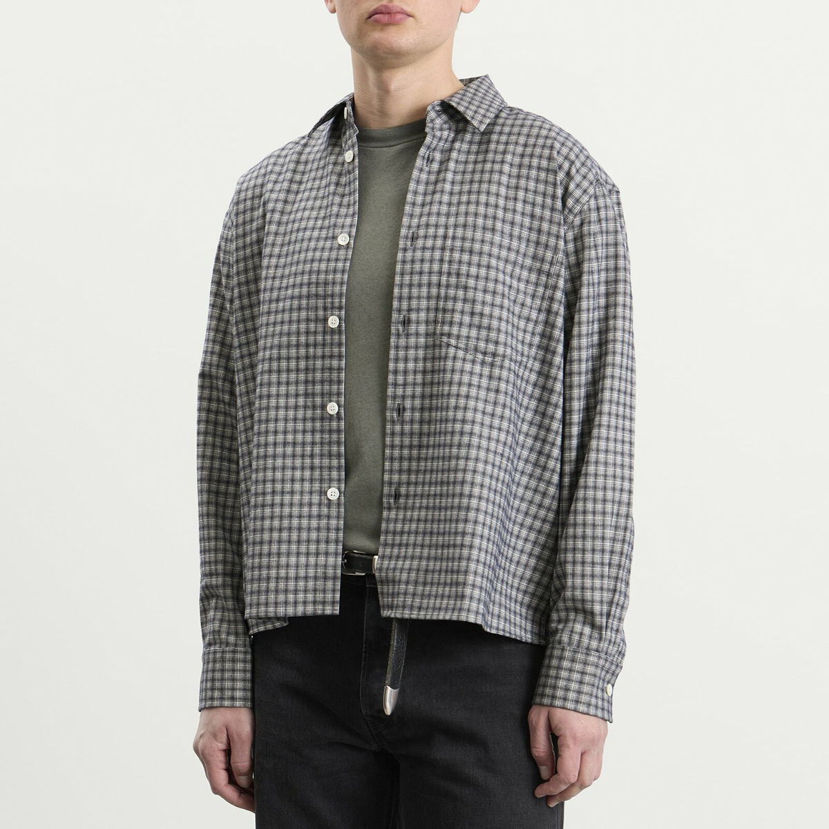Jeanerica Men's Juan Shirt in Blue Flannel Check