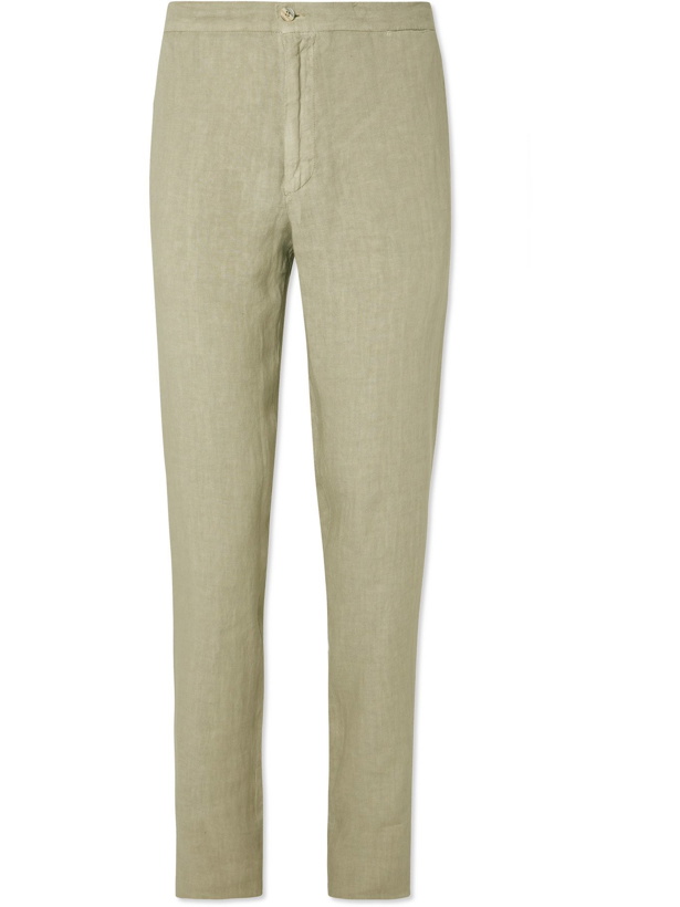 Photo: BOGLIOLI - Slim-Fit Linen Suit Trousers - Green